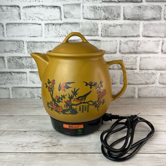 Narita Herbal Ceramic Medication Slow Cooker Nep-480 4L, 3.2 Qt, Golden Yellow - Picture 4 of 10